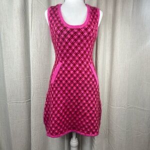 Zara Dress Woman’s Size Small Dark light pink dress mini dress 80s with pockets